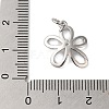 Rack Plating Brass & Clear Cubic Zirconia  Pendants KK-S372-18P-3