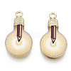 Printed Alloy Enamel Pendants ENAM-N056-178-08-2