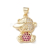 Brass Micro Pave Cubic Zirconia Pendants KK-M240-13-3