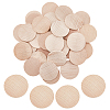   40Pcs Unfinished Beech Wooden Round Pieces WOOD-PH0009-48-1