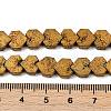 Electroplated Natural Lava Rock Beads Strands G-K388-04B-02-4