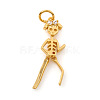 Halloween Brass Micro Pave Cubic Zirconia Pendants ZIRC-G169-04G-1