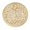 Christmas Series Wax Seal Brass Stamp Head LS-AJEW-M037-01G-13-2