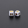 Opaque White Acrylic Beads MACR-Q242-010N-2