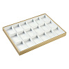 1Pc 18 Grids Imitation Leather Jewelry Trays CON-CL0001-02A-1