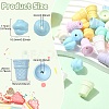 60Pcs 2 Styles Opaque Acrylic Beads SACR-CJ0001-86-2