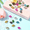 28Pcs 7 Colors Alloy Glass Links/Connectors GLAA-FS0001-93-8