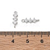 SHEGRACE Brass Pave Clear Cubic Zirconia Connector Charms XGRQ7H568-952P-3