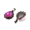Natural Banded Agate Teardrop Pendants G-K363-01R-25-2