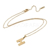 Ion Plating(IP) Initial Letter 304 Stainless Steel Pendant Necklaces NJEW-M199-01G-H-3