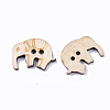 2-Hole Carved Wooden Buttons X-BUTT-T007-035-2