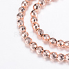 Electroplate Non-magnetic Synthetic Hematite Bead Strands G-Q465-22RG-1