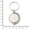 Rotatable Alloy Blank Keychain Cabochon Settings KEYC-F041-02P-3