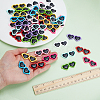 90Pcs 9 Colors Opaque Resin Cabochons RESI-WR0001-20-3