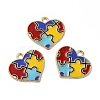 Alloy Enamel Pendants ENAM-J650-01G-01-2