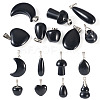8Pcs 8 Styles Natural Obsidian Pendants G-TA0002-29-1