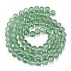 Frosted Transparent Glass Bead Strands GLAA-P065-10mm-04-5