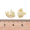 Snail Rack Plating Brass Charms KK-G512-13G-3