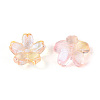 Baking Paint Transparent Glass Bead Caps DGLA-N014-06B-06-2