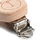 Beech Wood Pacifier Clip AJEW-M015-01B-2