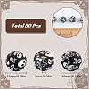 50Pcs Halloween Theme Printed Round Silicone Focal Beads SIL-SC0001-90-2
