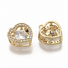 Brass Micro Pave Clear Cubic Zirconia Charms X-ZIRC-T011-21G-NF-3