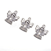 Tibetan Style Antique Silver Angel Pendants X-TIBEB-A11978-AS-LF-3