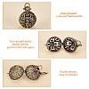 10Pcs 5 Styles Brass Cage Pendants KK-FI0001-11-5