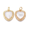 Natural Shell Pendants ZIRC-M108-55G-1