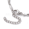 Non-Tarnish 304 Stainless Steel Bar Link Chain Bracelet Making AJEW-JB01245-02-3