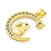 Brass Micro Pave Clear Cubic Zirconia Pendants FIND-Z044-03F-2