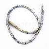 Electroplated Natural Lava Rock Beads Strands G-T114-70-3