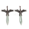Natural Green Aventurine Faceted Pointed Bullet Shaped Big Pendants G-T145-01R-02-2