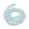 Baking Paint Transparent Glass Beads Strands DGLA-A034-J8mm-B04-2