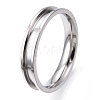 201 Stainless Steel Grooved Finger Ring Settings RJEW-TAC0017-4mm-03A-2