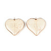 Synthetic Howlite Heart Pendants TURQ-T004-30B-1