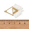 304 Stainless Steel & Glass Seed Beads Fringe Pendants PALLOY-MZ01427-01-3