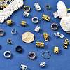 130Pcs 26 Styles Alloy/Aluminum/Iron Hair Coil Cuffs OHAR-CJ0001-04-5