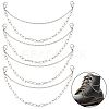 Iron Shoe Decoration Double Strand Paperclip & Cable Chain FIND-PH01455-1