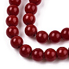 Opaque Solid Color Glass Beads Strands GLAA-T032-P4mm-05-2