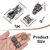 Brass Shackle Clasps KK-WH0816-047AS-2