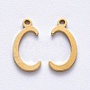 PVD Vacuum Plating 201 Stainless Steel Charms STAS-R105-C-G-1