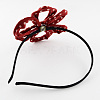 Kawaii Children's Hair Accessories Cloth Big Flower Hair Bands OHAR-R225-02-2