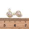 Brass Glass Pendants KK-C253-03G-3