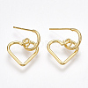 Brass Stud Earrings X-KK-T038-322G-1
