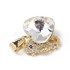 Real 18K Gold Plated Rack Plating Brass Micro Pave Cubic Zirconia Pendants KK-C015-02G-17-2