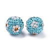 Polymer Clay Rhinestone Beads RB-L029-03G-3