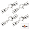 4 Sets 925 Sterling Silver Spring Ring Clasps STER-BBC0001-25-1