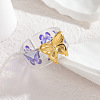 304 Stainless Steel & Resin Cuff Open Rings WG35F47-02-1