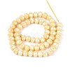 Anti-Tarnish Electroplate Rondelle Glass Beads Strands EGLA-T021-8mm-17-06-3